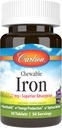 Carlson Chewable Iron 27 mg, Grape, Blood Health, 30 Tablets