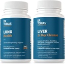 Dr. Tobias Lung Health & Liver 21 Day Cleanse for Lung and Liver Cleanse & Detox with Vitamin C, Butterbur, Quercetin, Solarplast, Artichoke, Milk Thistle