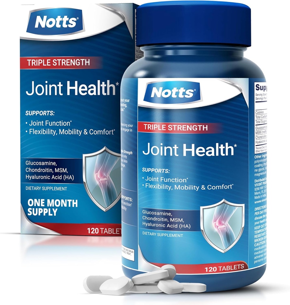 Joint Health Triple Strength | Glucosamine, Chondroitin & MSM, Joint Support Supplement, 120 Coated Tablets