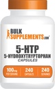 BulkSupplements.com 5-HTP Capsules - 5-Hydroxytryptophan, Amino Acid Supplement - Gluten Free, 1 Capsule per Serving, 240 Count (Pack of 1)
