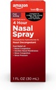 Amazon Basic Care Nasal Four Nasal Spray, Phenylephrine Hydrochloride 1 Percent, Nasal Decongestant, 1 fl oz (Pack of 1)