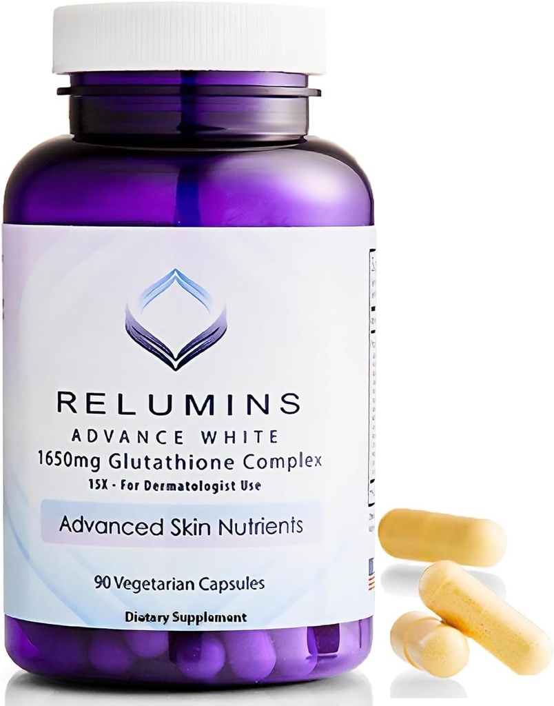 Relumins L-Glutathione Complex 1650mg – Antioxidant Support with Alpha Lipoic Acid, NAC, L-Methionine, Vitamin E - Halal & cGMP Certified - Holiday Glow Wellness Care - 90 Capsules - Made in USA