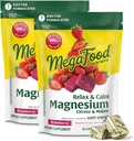 MegaFood Relax + Calm Magnesium Supplement - Soft Chews with Magnesium Citrate & Malate for Heart Health, Muscle Tension & More - Vegetarian - Strawberry Flavor - 30 Chews per Pack (2 Pack)