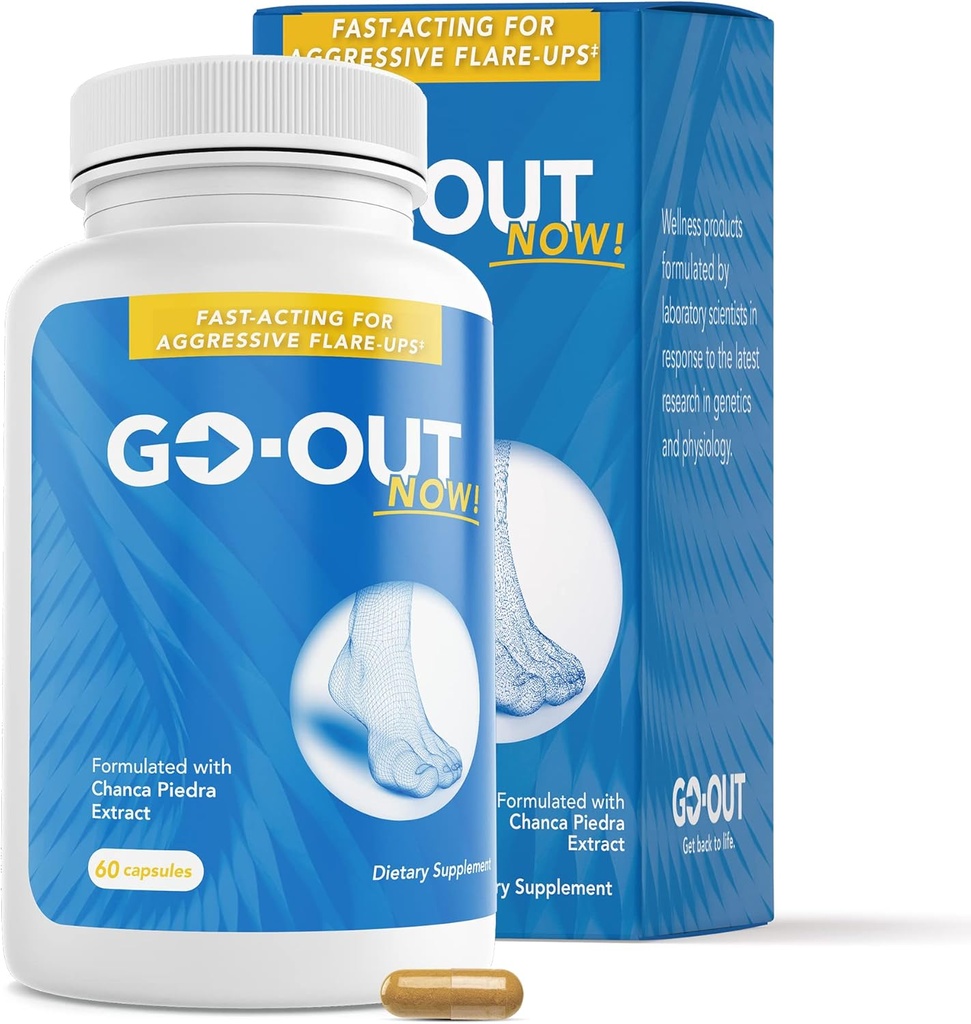Mt. Angel Vitamins Go-Out Now - Chanca Piedra, Stone Breaker, Natural Kidney Cleanse & Gallbladder Formula - Stone Free, 60 Count Veggie Cap