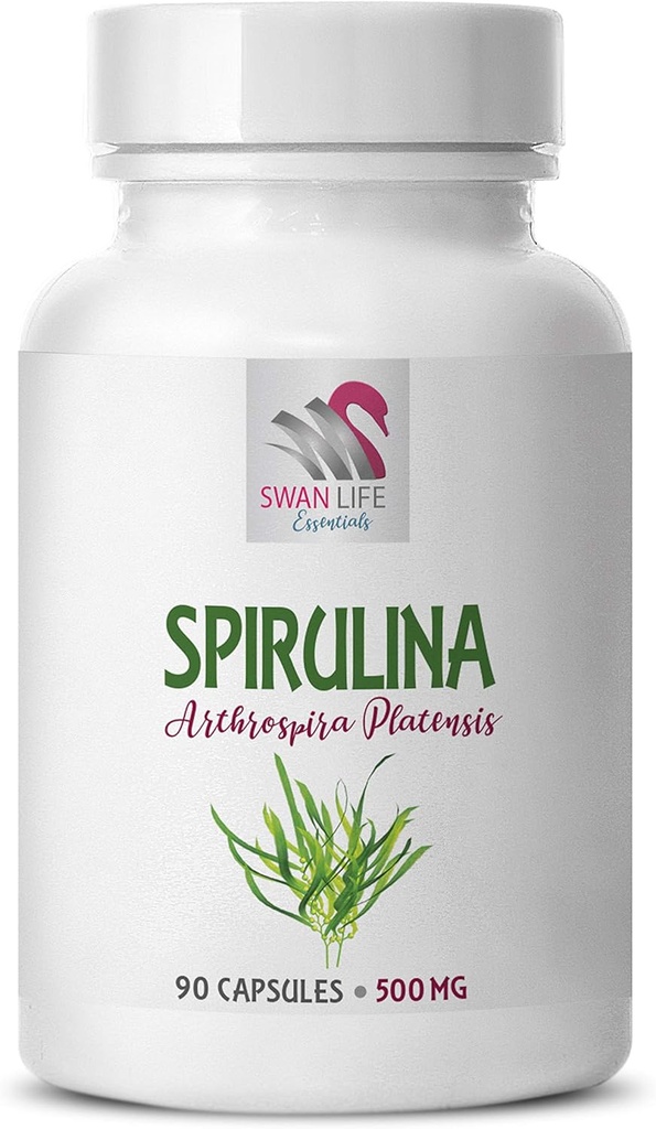 spirulina and chlorella capsules - energy bits spirulina chlorella tablets - SPIRUILINA 500MG - spirulina tablets - spirulina and chlorella powder organic - Spirulina Herbal Supplements - 1 bottle