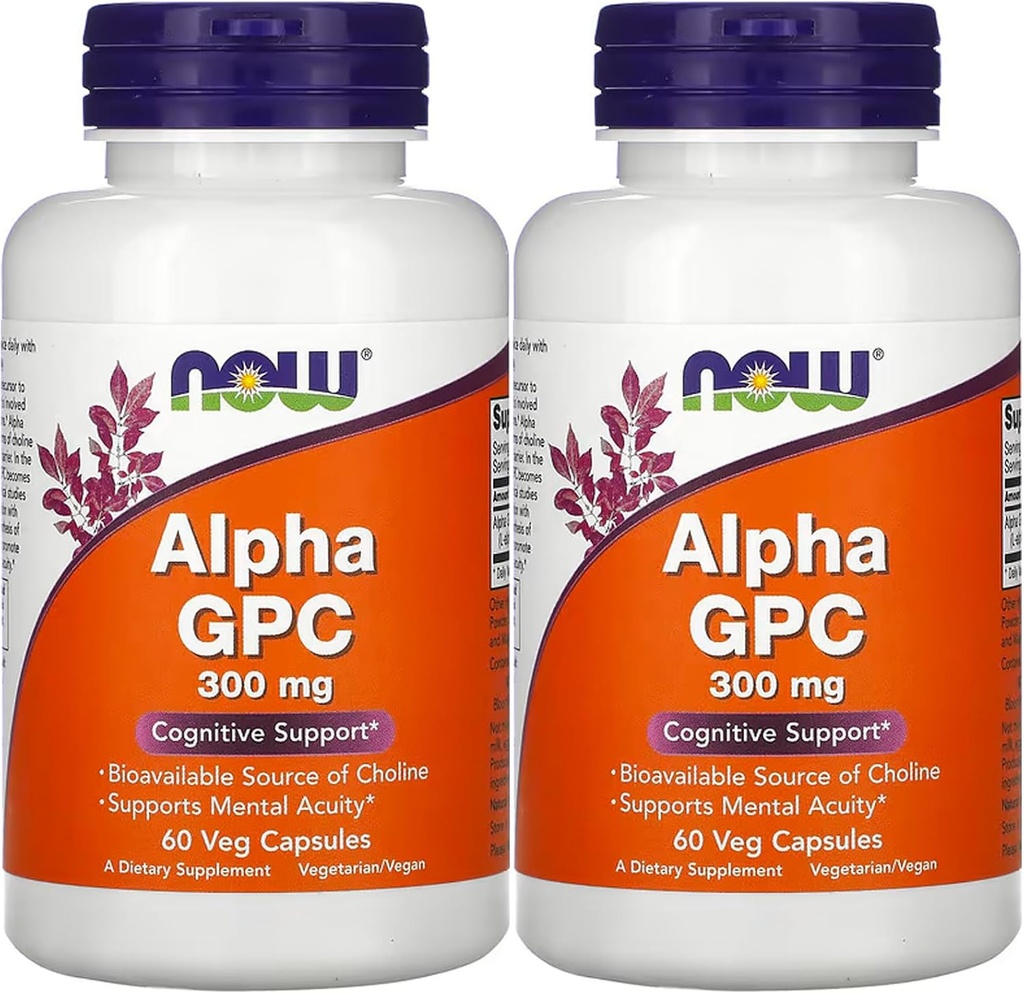 Now Foods Now Foods Alpha Gpc 300mg, 60 Veg Caps (Pack of 2)