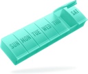 Barhon Pill Organizer Large, Weekly Pills Organizer Pill Box, Medicine Pill Organizer Travel, 7 Day Pill Case for Big Vitamins Supplements Fish Oil, Green