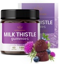 HERBAMAMA Milk Thistle Supplement - 1500mg Milk Thistle Seed Gummies for Liver Cleanse - Vegan, Non-GMO Liver Support with Silybum Marianum - 60 Pectin-Based Blueberry-Flavored Chews