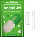 Size 0 Capsules Empty Vegan Plant Based Clear (1,000 Count) Gluten Free, Non-GMO, Halal Certified Pill Caps Filling Kit with 2 Spoons for Vegetarian DIY Your Own Supplements