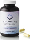 Relumins Advanced Vitamin C Supplement with Rose HIPS – 1000mg of Vitamin C, Immune Support & Collagen Production, Made in USA - 180 Capsules (90-Day Supply)