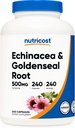 Nutricost Echinacea & Goldenseal Root, 500mg, 240 Capsules - Vegetarian Caps, Non GMO, Gluten Free