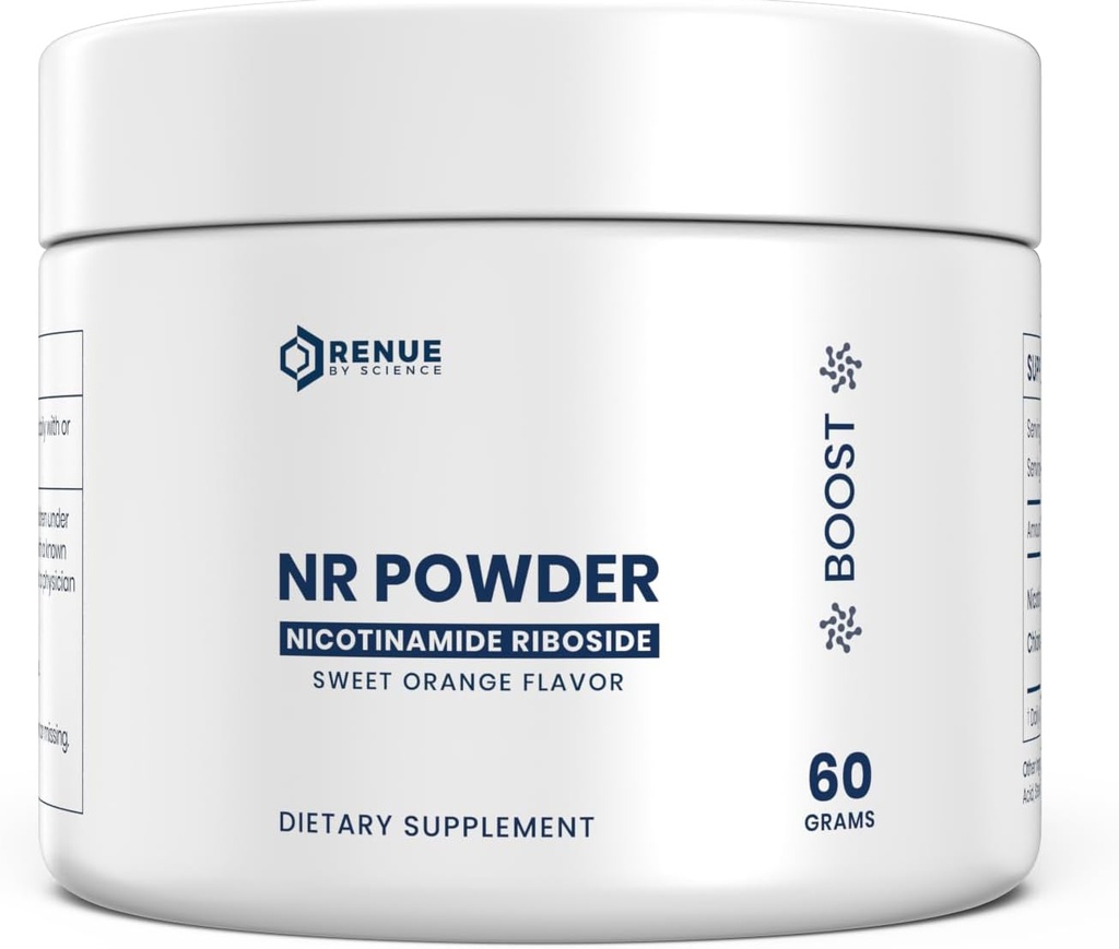 Renue By Science Nicotinamide Riboside | 1000mg Nicotinamide Powder - High Strength NR NAD Powder Sublingual Citrus Burst Flavor | Manufactured in The USA & Third-Party Tested | 60 Servings