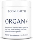 BodyHealth Organ+ Grass-Fed Glandular Organ Complex, Grassfed Beef Organ Supplement, Dessicated Beef Liver, Heart, Kidney, Pancreas, Spleen, Non GMO, Adrenal, Supplement, (150 Capsules)
