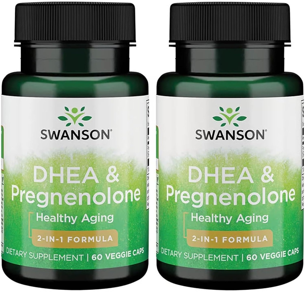 Swanson Dhea and Pregnenolone Complex 60 Veg Capsules (2 Pack)