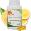 Zahler Omega 3 Platinum +D, All-Natural Pure Fish Oil Supplement, Burpless Softgel with No Fishy Aftertaste, Highest in EPA and DHA, Certified Kosher, 90 Softgels