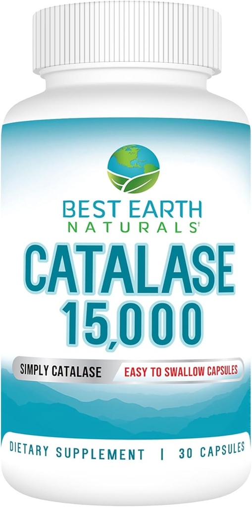 Best Earth Naturals Catalase Supplement 15,000 - Hair Supplements for Strong Hair - 30-Day Supply