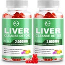 Liver Wellness Gummies, Sugar Free Liver Wellness Support Supplements with 2000mg Milk Thistle, Glutathion, Dandelion, Alpha Lipoic Acid, Artichoke, 2 Pack, 180 Count, Raspberry Flavor