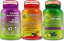 Vegan Bone, Immune, & Hormonal Support Trio – Plant-Based Calcium, Magnesium, Zinc + D3, K2 & Turmeric + Quercetin with Bromelain, Vitamin C, Zinc + DIM 200mg & BioPerine® in Delayed-Release Capsules