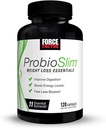 FORCE FACTOR ProbioSlim Weight Loss Essentials Complete Daily Digestive Health and Weight Loss Probiotic Supplement for Women and Men with Electrolytes and Green Tea Extract, 120 Capsules
