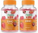 Lifeable Zinc 25mg Kids + Zinc Kids, Gummies Bundle - Great Tasting, Vitamin Supplement, Gluten Free, GMO Free, Chewable Gummy