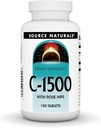 Source Naturals C-1500, with Rose HIPS 1500 mg for Immune System Support - 100 Tablets