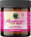 Pure Lab Vitamins - Magnesium Glycinate Raspberry Lemon Powder Mix, 214g - Magnesium Supplement for Muscle Cramps, Relaxation Sleep Support, Healthy Bones and Teeth