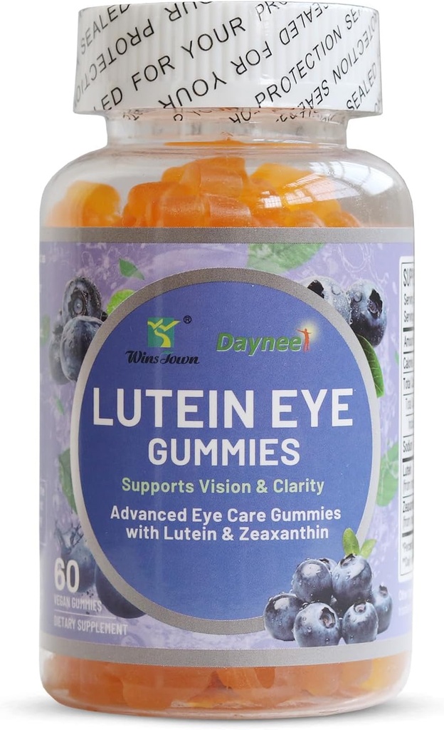 Lutein Eye Gummies, Blueberry Flavor Eye Care Gummies with Lutein & Zeaxanthin for Adults, 60 Count
