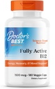 Doctors Best Fully Active Methyl B12, Methylcobalamin, Energy, Memory, & Mood Support, Non-GMO, Gluten Free, Soy Free, Vegan 180 Veggie Caps