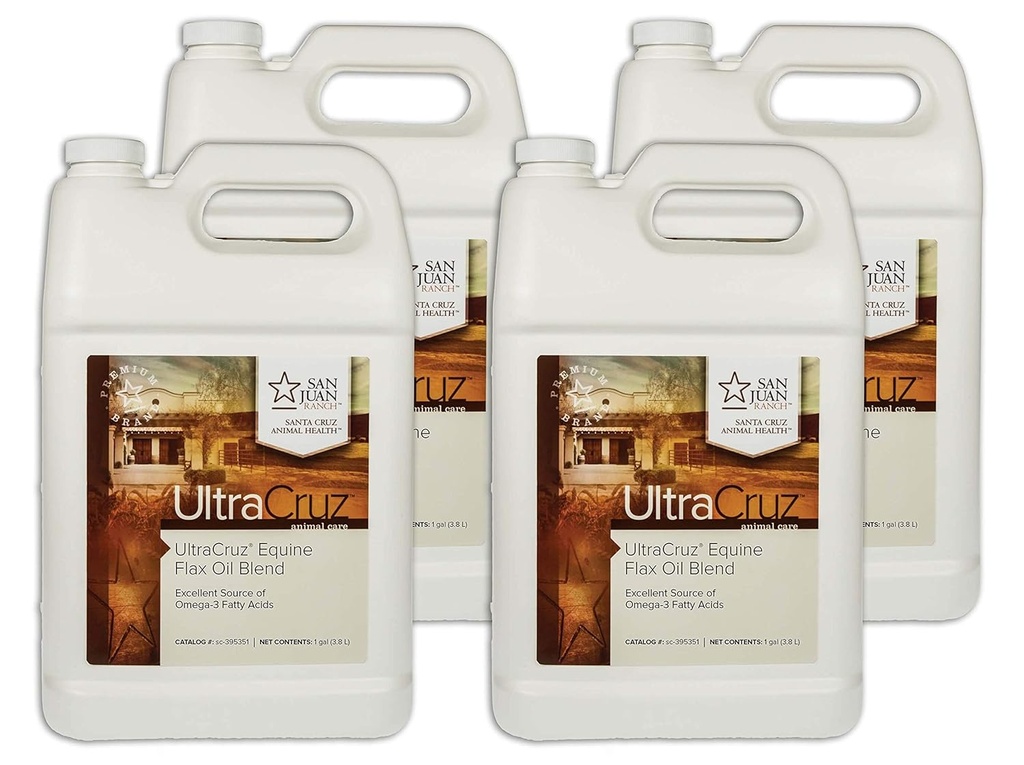 UltraCruz® Equine Flax Oil Blend, 4 x 1 Gallon