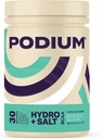 Podium Nutrition, Instantized BCAA Powder, Hydro and Salt, Blue Razz Slushie, 30 Servings, Electrolytes, Hydration, Recovery