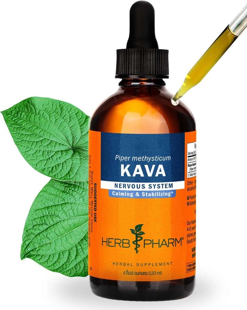 Organic Kava Root Liquid Extract for Stress Support & Relaxation: Vegan Kava Extract, Non-GMO Kava Kava Tincture for Calm & Relaxed Mood, Gluten-Free, 4 Oz | Up to 3 Months Supply