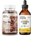 Wild & Organic Pine Bark Extract Gummies & Burdock Root Tincture 4 fl oz