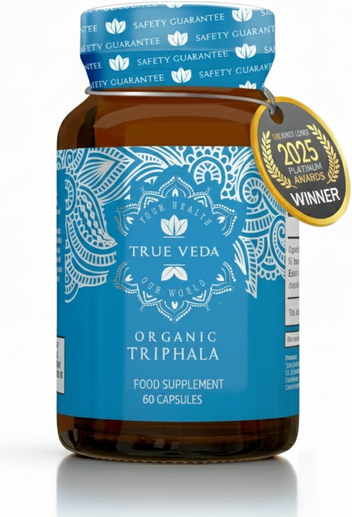 Triphala Capsules – USDA Organic Certified | Vegan Triphala Tablets | 100% Natural Herbal Triphala Guggulu Supplement | Natural Fusion Extract Potency | Ayurveda | 60 Caps | Trifala Churna
