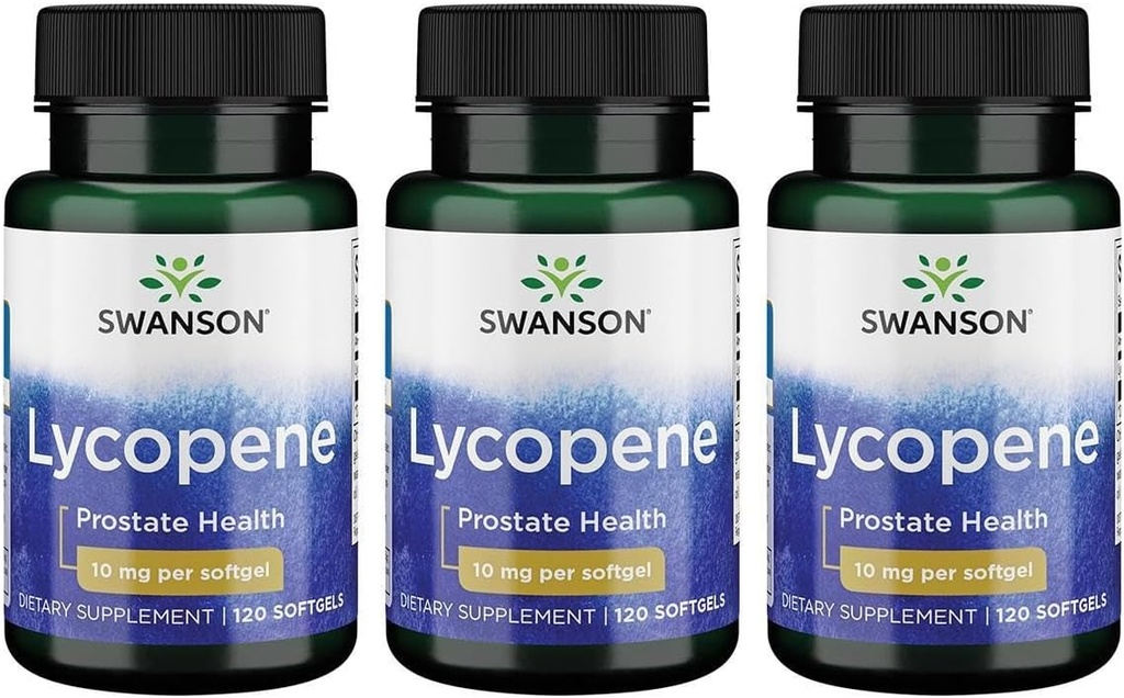 Swanson Lycopene 10 mg 120 Sgels (3 Pack)