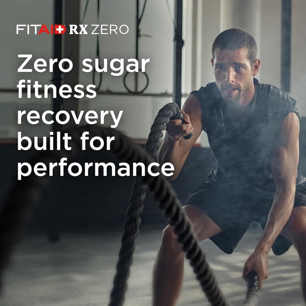 FITAID RX Zero Sugar, Encapsulated Creatine, Workout Recovery Drink, All-In-One Blend, BCAAs, Glucosamine, Turmeric, B-Complex, Electrolytes, Variety Pack, 12 Fl Oz (Pack of 12)
