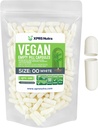 XPRS Nutra Size 00 Empty Capsules - 100 Count Empty Vegan Capsules - Vegetarian Empty Pills - DIY Vegetable Capsule Filling- Veggie Pill Caps (White)