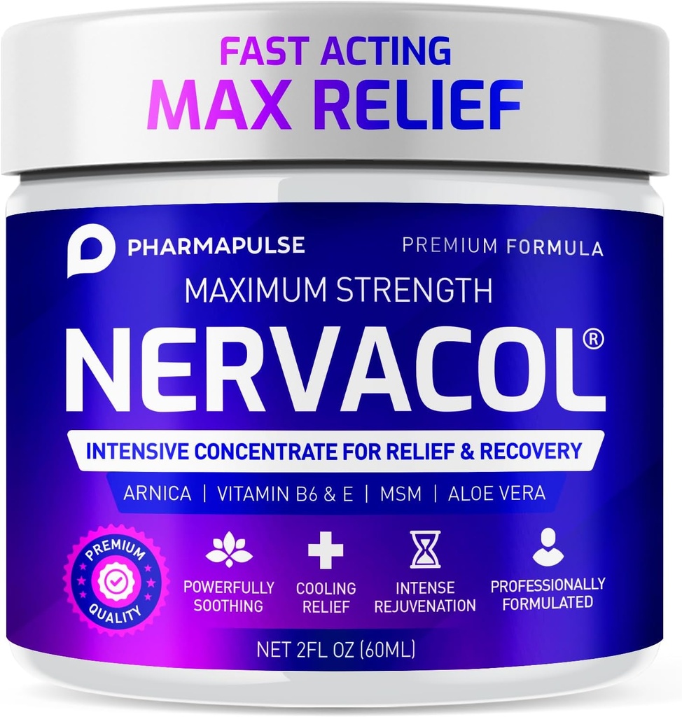 Pharmapulse Neuropathy Cream – Maximum Strength for Feet, Hands, Legs, Toes, Lower Back - Alpha Lipoic Acid, Arnica, Vitamin B6, Aloe Vera, MSM - Effective Soothing