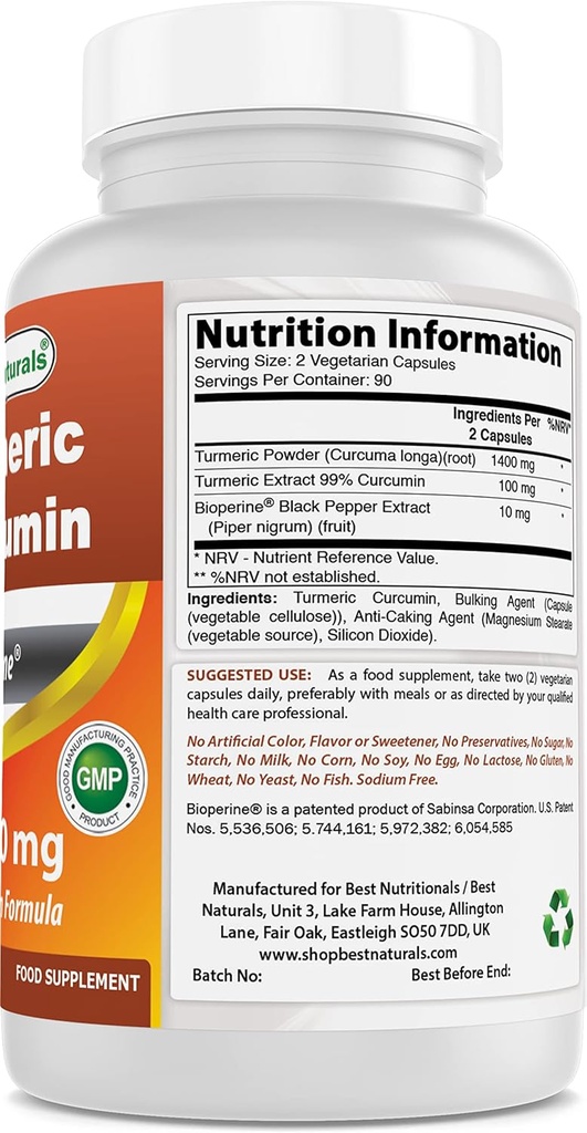Turmeric Curcumin 1500mg & B-100 Complex