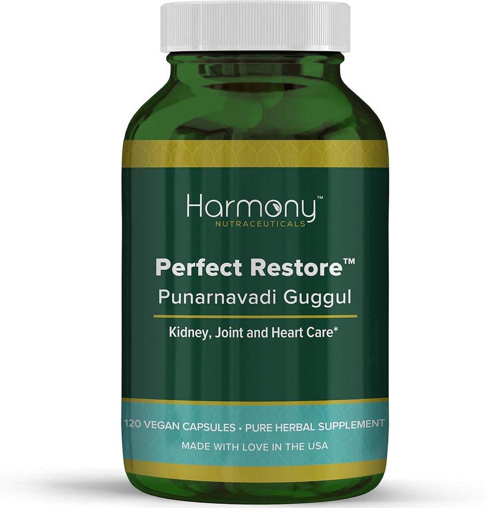 Punarnavadi Guggul Perfect Restore Dr. Gumman's Clinical Grade Highest Potency Maximum Strength Harmony Nutraceuticals 120 Vegan Capsules