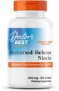 Doctors Best Sustained-Release Niacin with niaXtend, Supports Heart Health, Non-GMO, Gluten Free, Vegan 120 Tablets