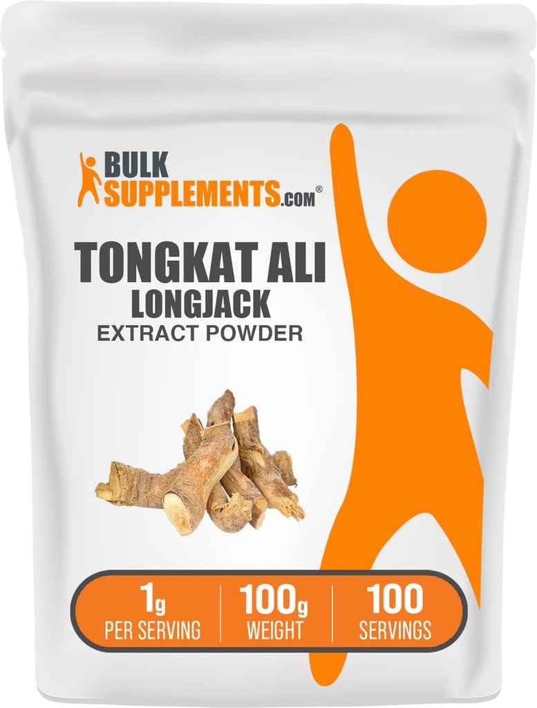 BulkSupplements.com Longjack Extract Powder - Tongkat Ali Extract, Tongkat Ali for Men & Women - Gluten Free, 1g per Serving, 100g (3.5 oz) (Pack of 1)
