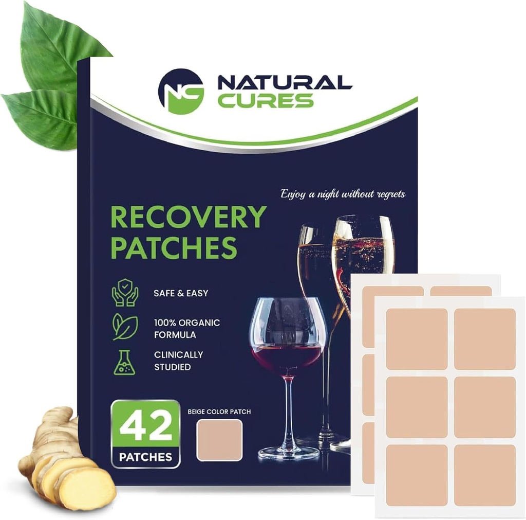 Party Recovery Patch - 42-Pack Party Patches - Wake Up Refreshed and Energized with Skin-Friendly Patch - Strong Adhesive for Secure Fit - Natural Ingredients for Quick Recovery (Beige (42 Count))