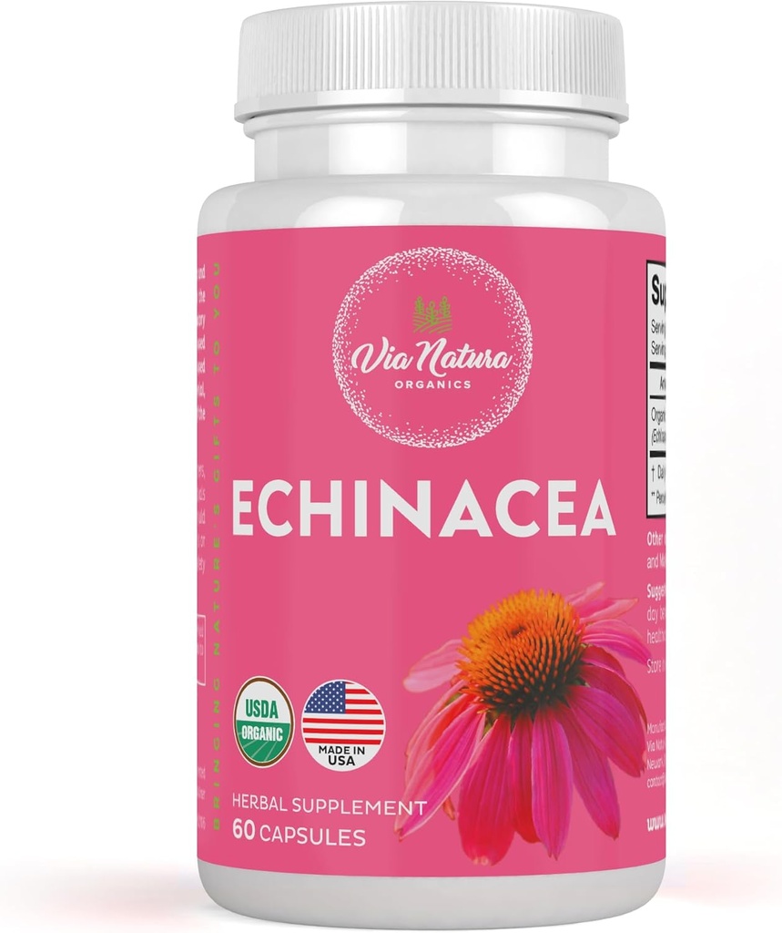 Echinacea Supplement | Natural & Organic | 60 Capsules