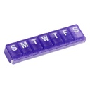 EZY DOSE Weekly (7-Day) Pill Planner, Medicine Case, Vitamin Organizer Box, Large Locking Compartments to Secure Prescription Medication and Prevent Accidental Spilling, Purple
