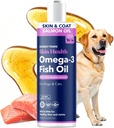 Honest Paws Wild Alaskan Salmon Oil for Dogs & Cats – Omega 3 Fish Oil Supplement for Skin, Coat, Joint & Heart Health – Natural, Sustainably Sourced, 16 oz