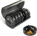 Sukuos Weekly Pill Organizer 4 Times a Day, Extra Large 7 Day Pills Box, Colorful Vitamins Holder Cases for Fish Oil, Vitamin, Medication, Supplements | Large Container | Double Protection