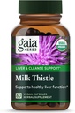 Gaia Herbs Milk Thistle - Liver Supplement & Cleanse Support for Helping to Maintain Healthy Liver Function* - 60 Vegan Capsules (20-Day Supply)