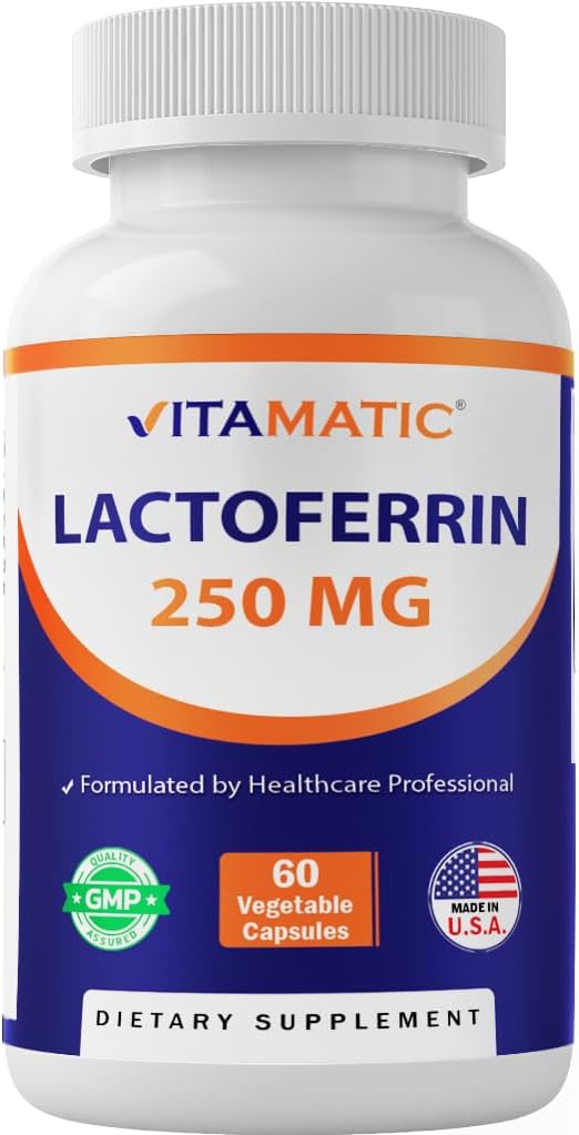 Vitamatic Lactoferrin 250mg – 60 Vegetable Capsules Promotes Healthy Immune Function*