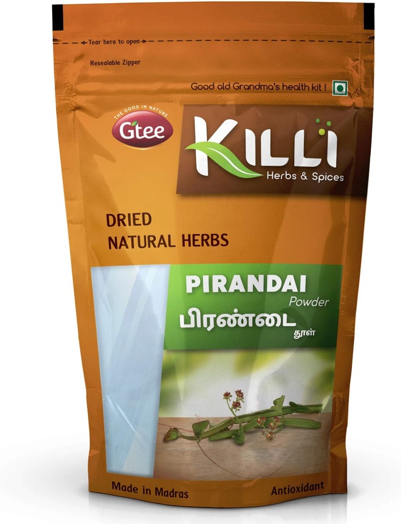 KILLI Pirandai | Hadjod | Veld Grape | Cissus quadrangularis | Nalleru Powder, 100g