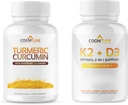 CogniTune Immune & Cardiovascular Support Bundle - Vitamin D3 5000IU + Vitamin K2 with Turmeric Curcumin & Ginger